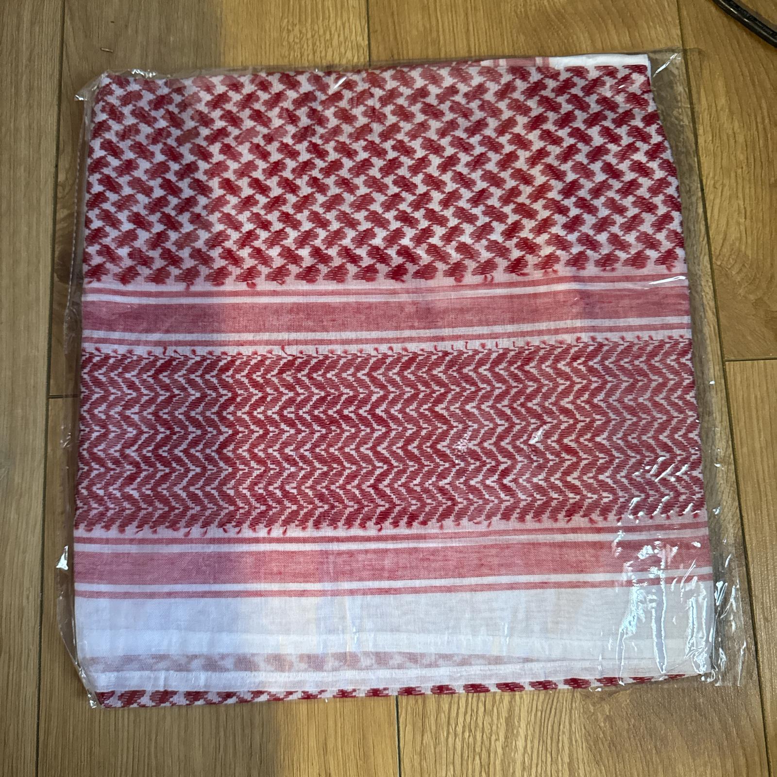 Red and White Keffiyeh